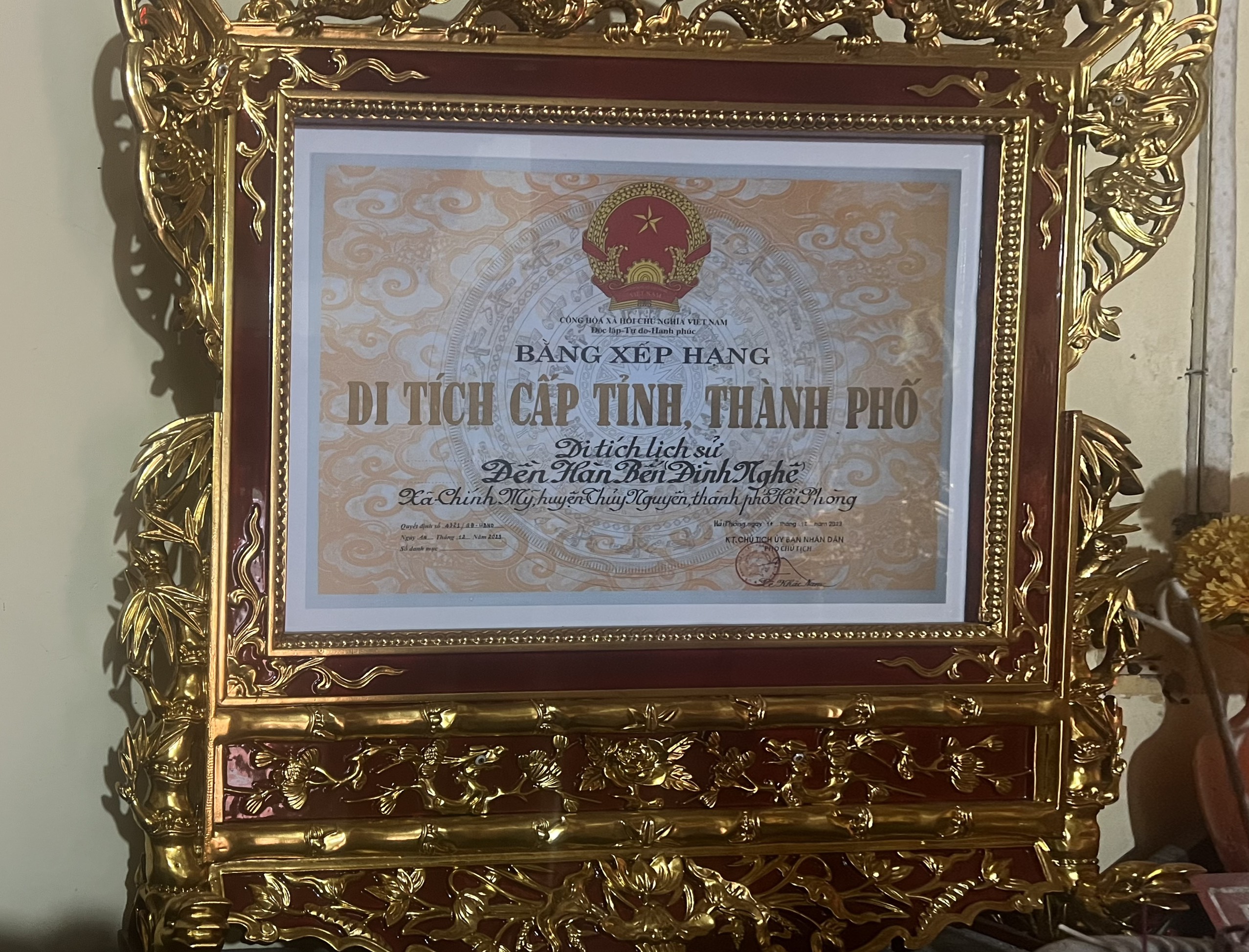 DI TÍCH LỊCH SỬ ĐÌNH NGHÊ XÃ CHÍNH MỸ, HUYỆN THỦY NGUYÊN, HẢI PHÒNG
